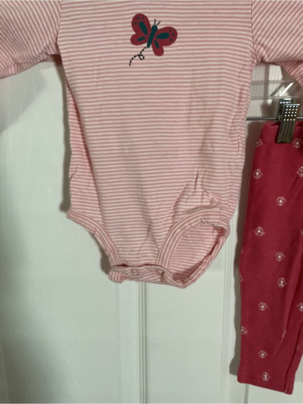 Carters Three-Piece Pink Floral Baby Set - Picture 7 of 8